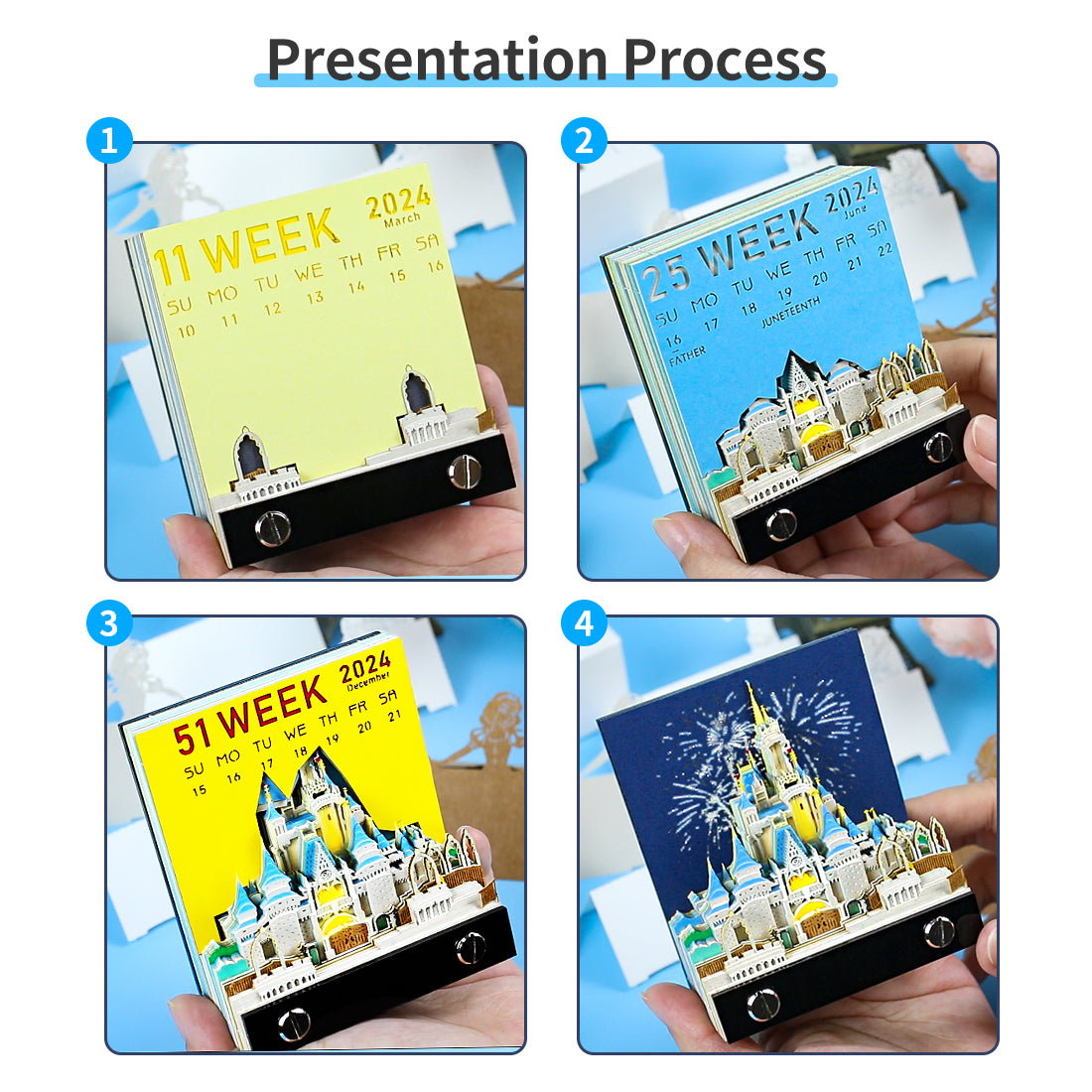 Cinderella Castle 2D calendar memo pad(2025)