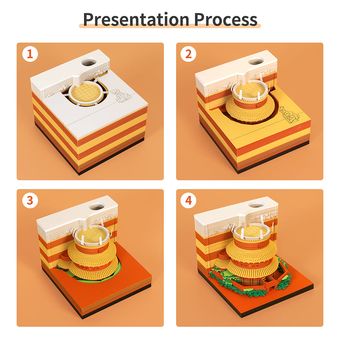 Naruto building 3d memo pad