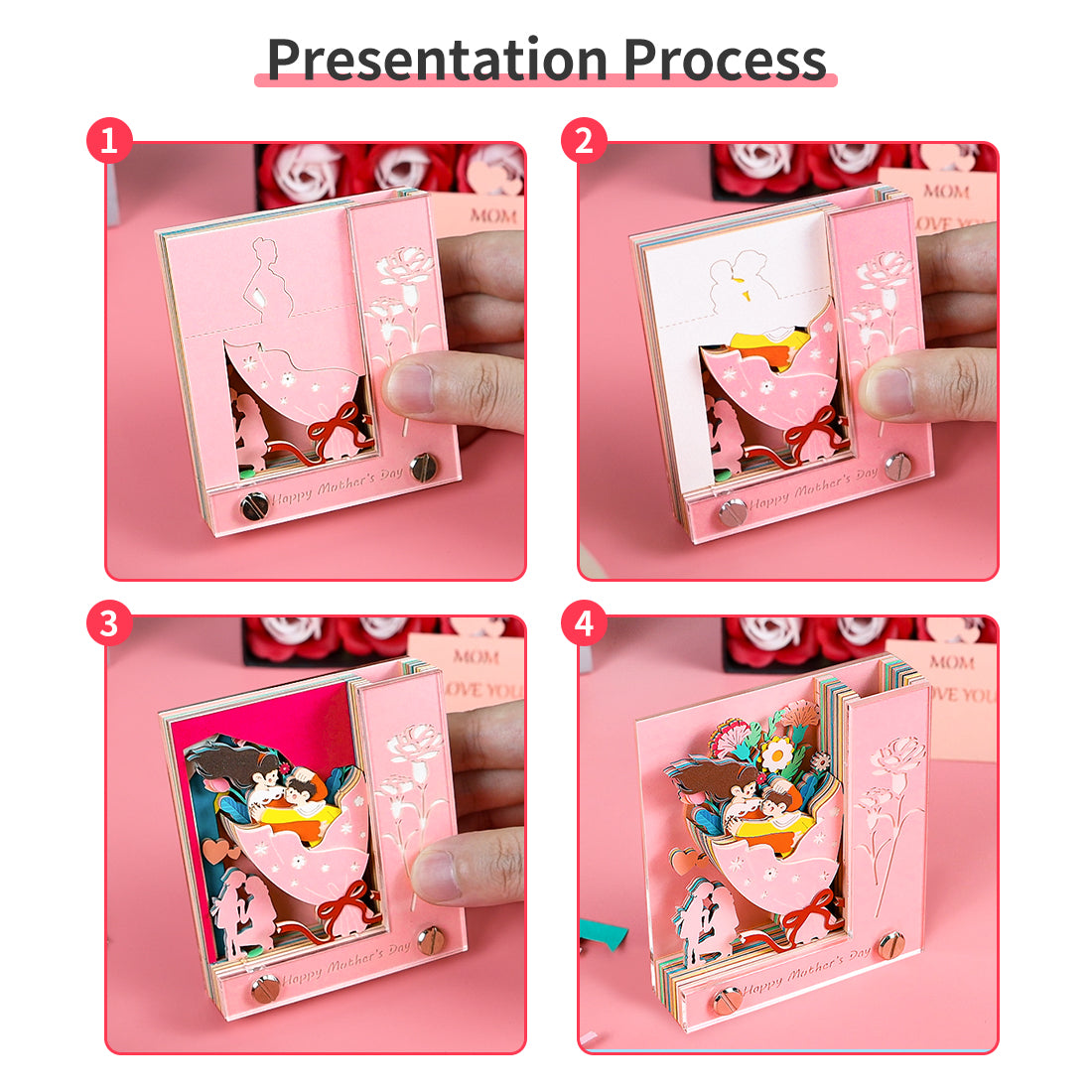 Pink Mother's Day gift 3D Memo Pad