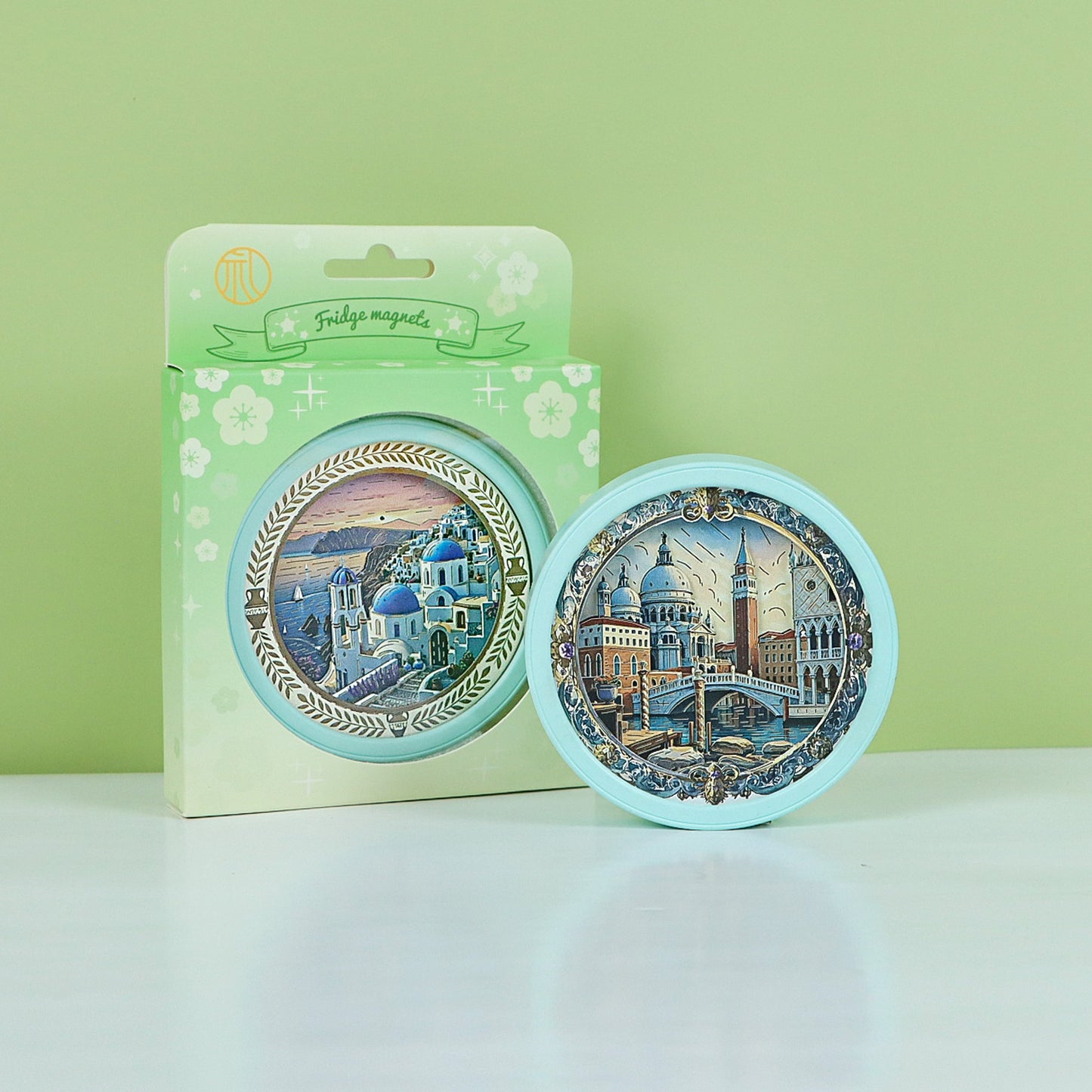 anime paper cut fridge magnet