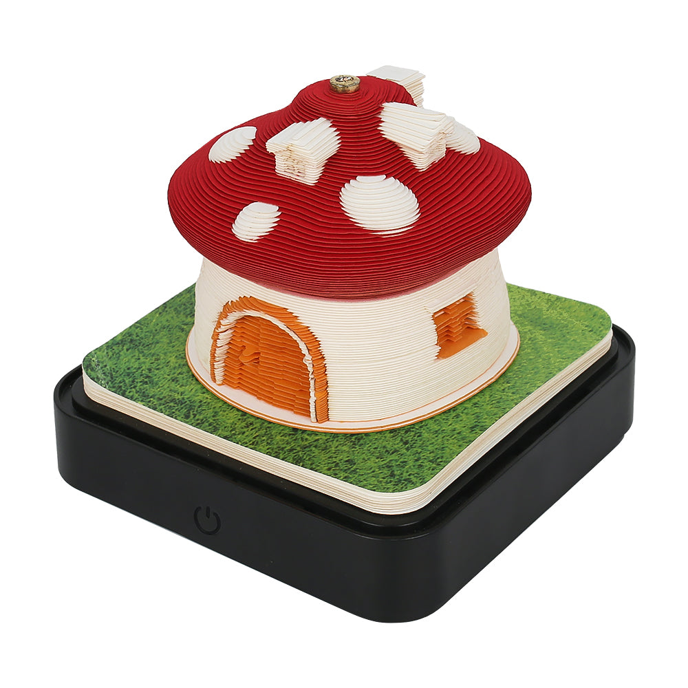 Mushroom House 3D memo pad