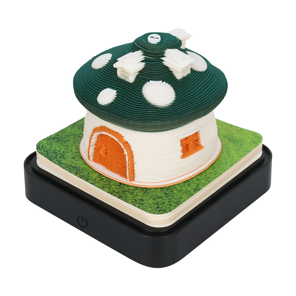 Mushroom House 3D memo pad