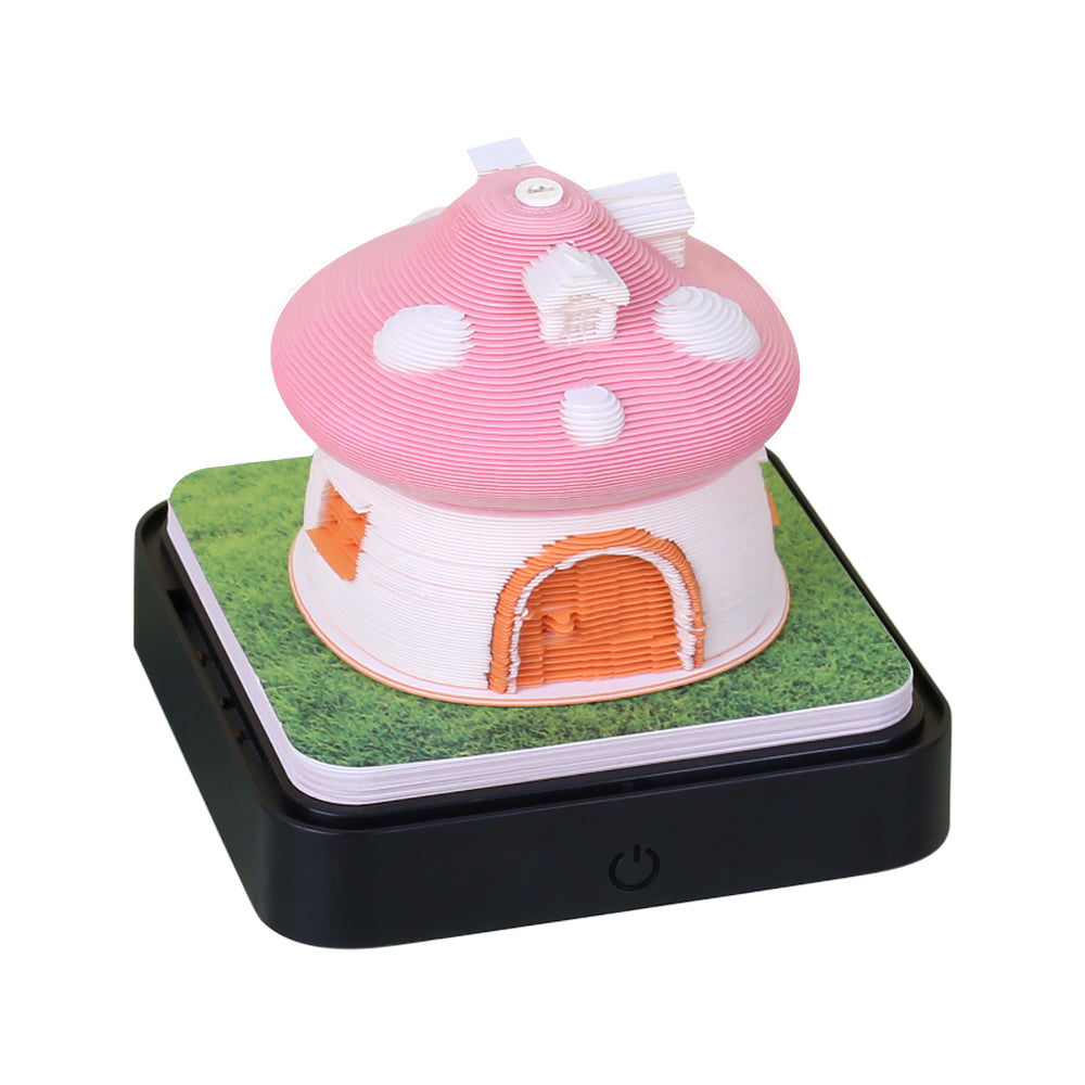 Mushroom House 3D memo pad