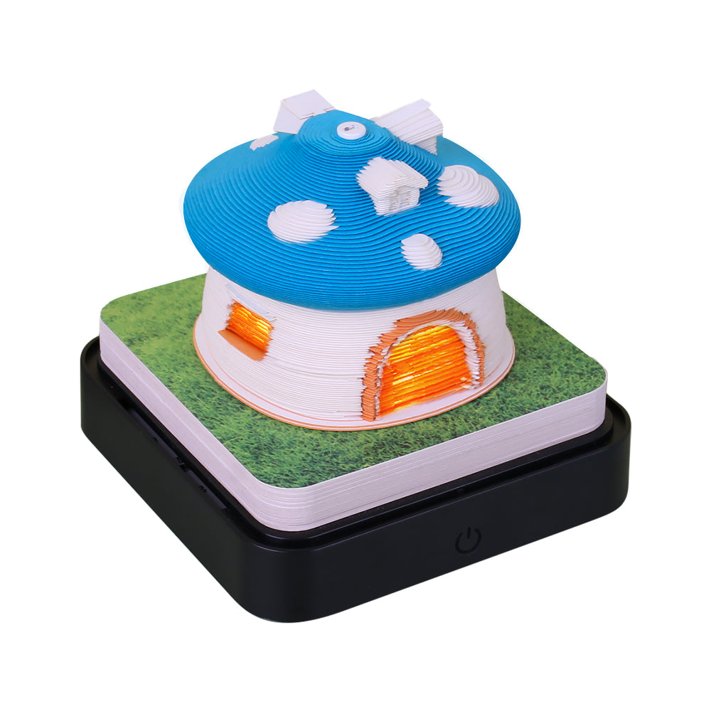 Mushroom House 3D memo pad