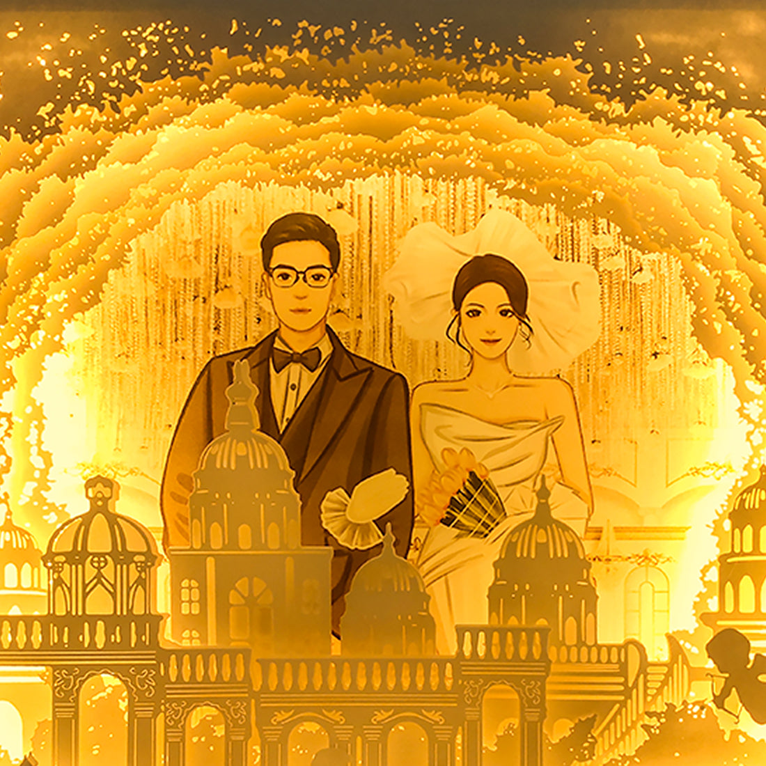 Wedding photos can be customized