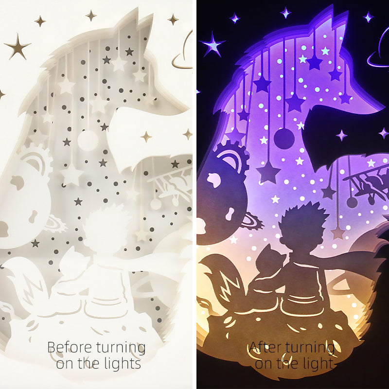 Little Prince Paper Carved Lamp