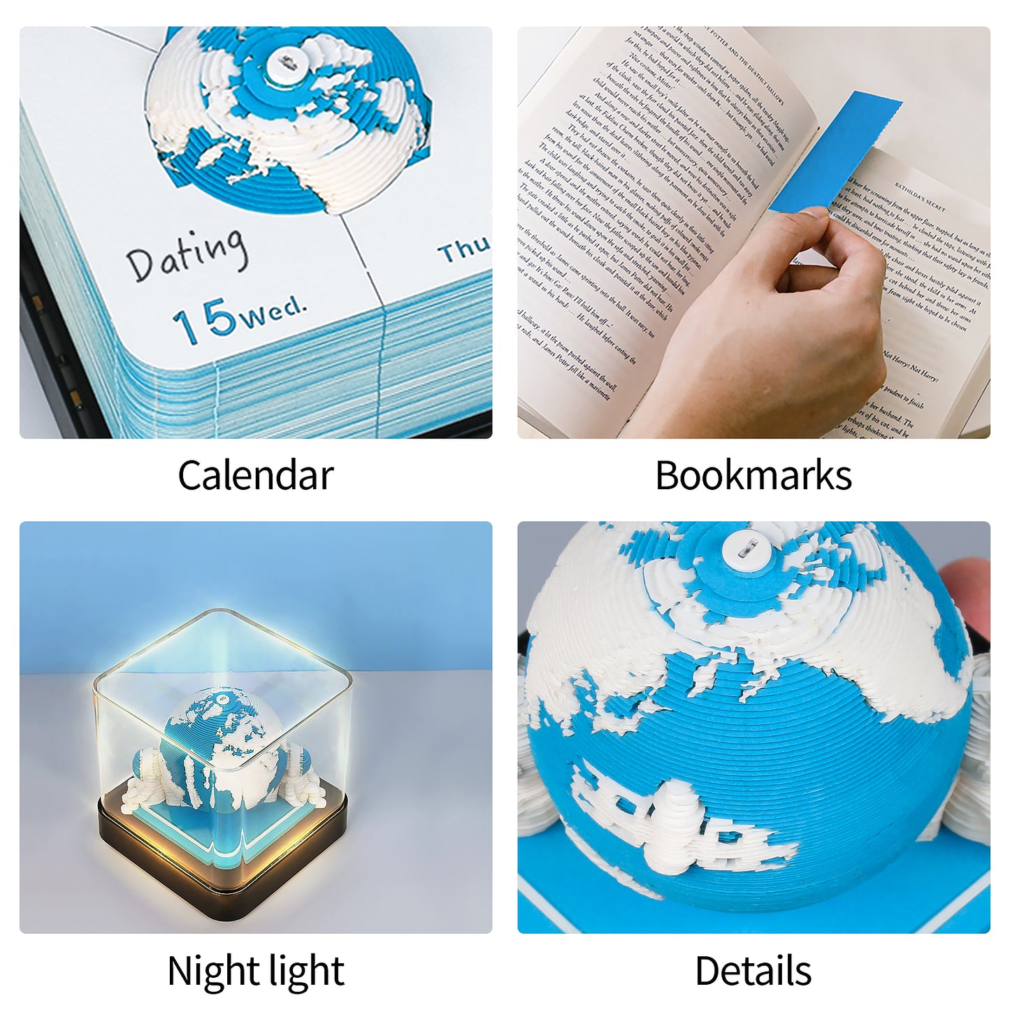 2024/2025 Calendar Earth Model 3D Memo Pad