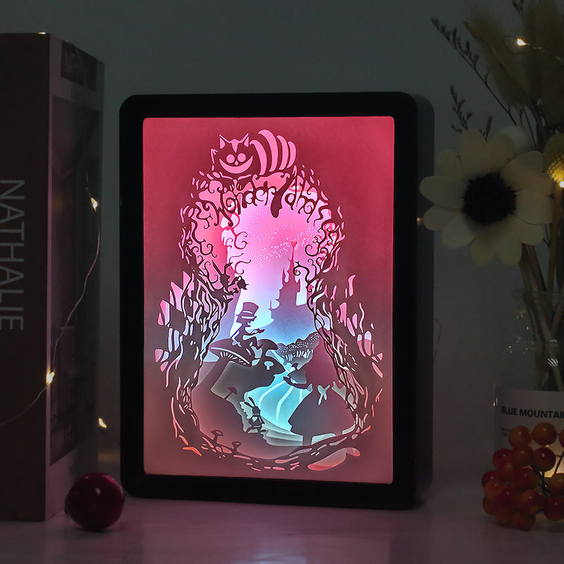 Alice paper carving lamp