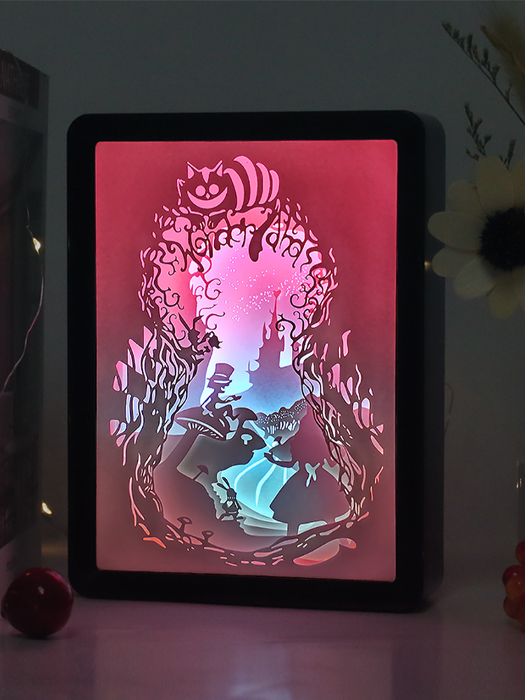 Alice paper carving lamp