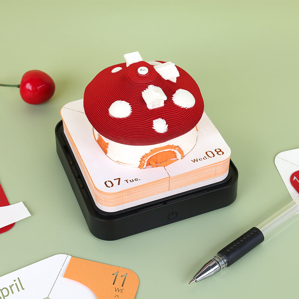 Mushroom House 3D memo pad