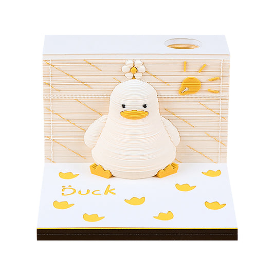 Cute Lucky Duck 3D Memo Pad