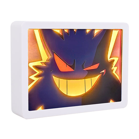 Pokemon Gengar Night Gate Anime Light Box Paper Craving Lamp