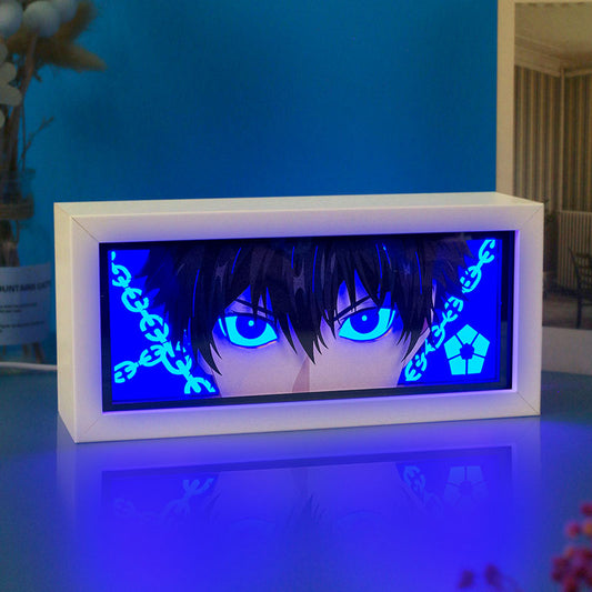 Japanese Anime 3D Papercut Light Box Manga Shaodw Box Frame Led Lights  Bedroom Desk Night Lamp Birthday Gifts (Zor)
