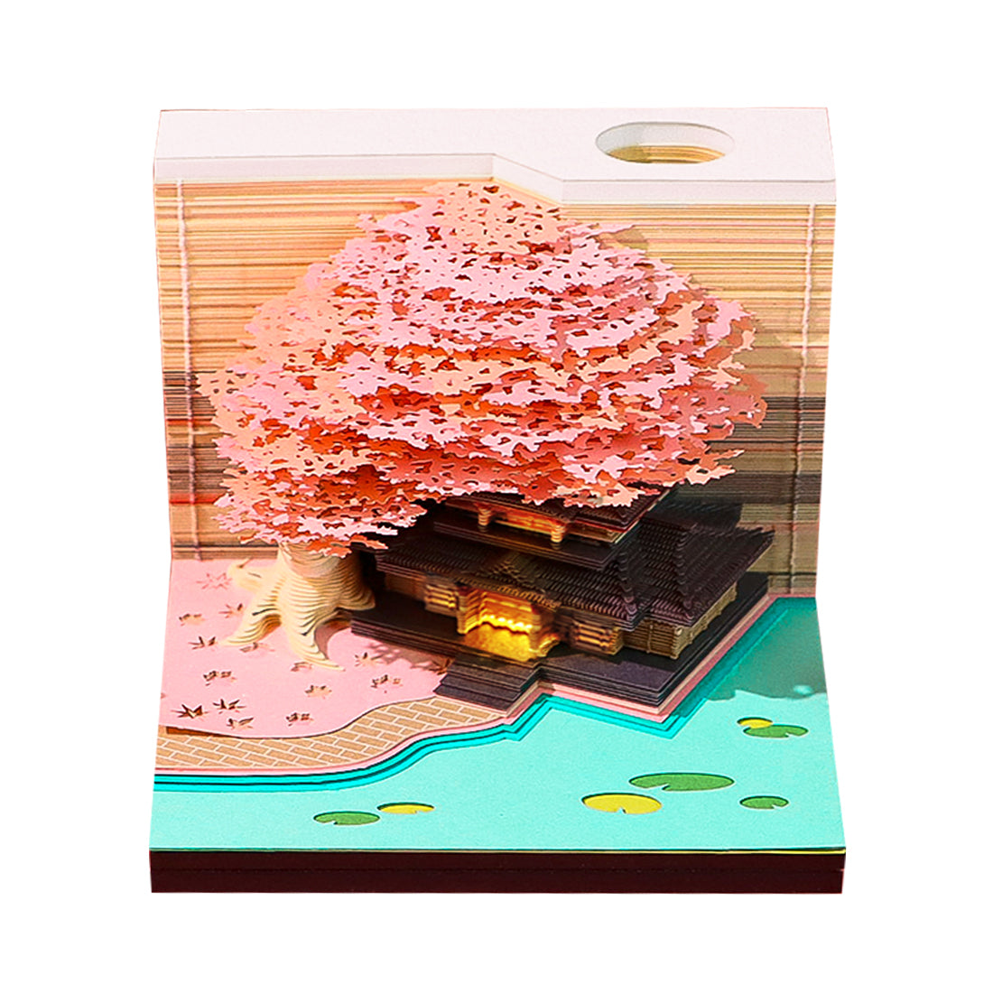 2025 Weekly Calendar Pink Treehouse 3d Memo Pad