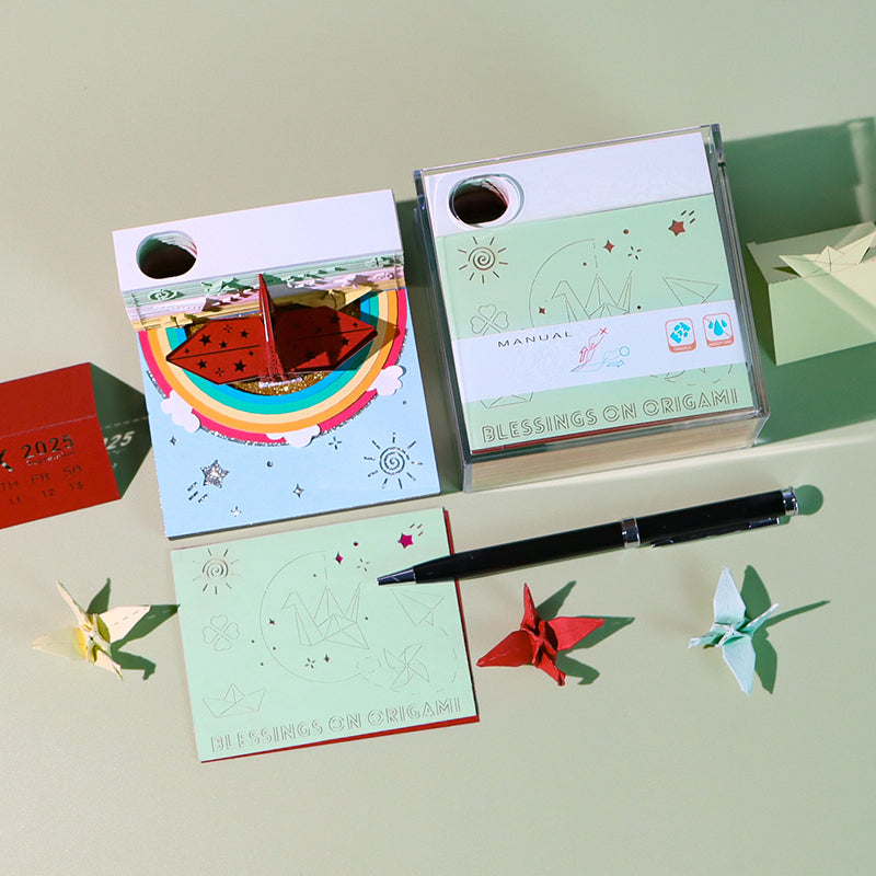 3D memo pads Origami Calendar 2025