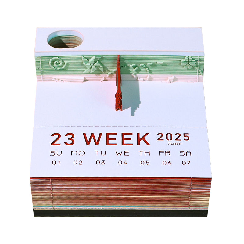 3D memo pads Origami Calendar 2025