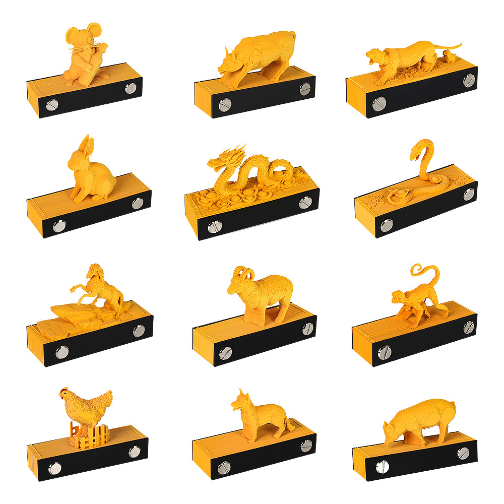 12 Zodiac Star Sign Animal Rabbit Model 3D Memo Pad