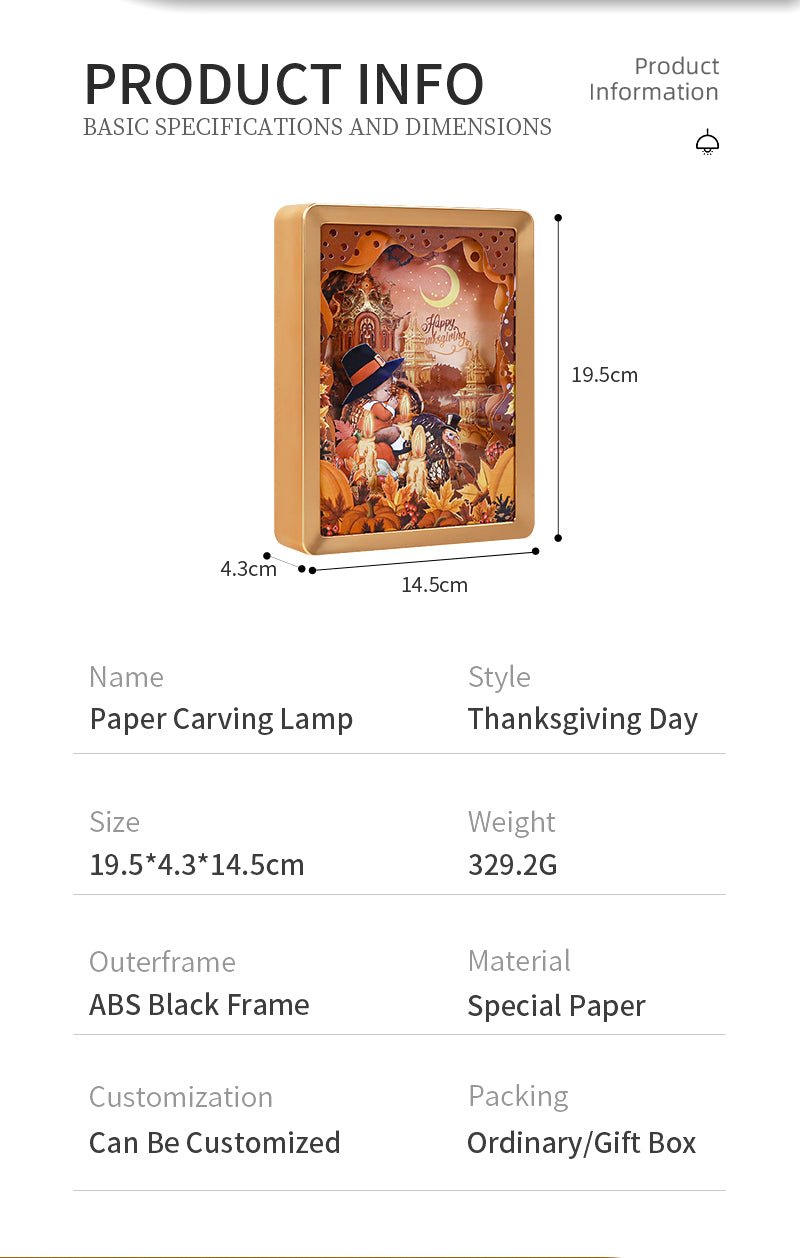 Paper Crafts Novelty Gift For Thanksgiving Birthday Item