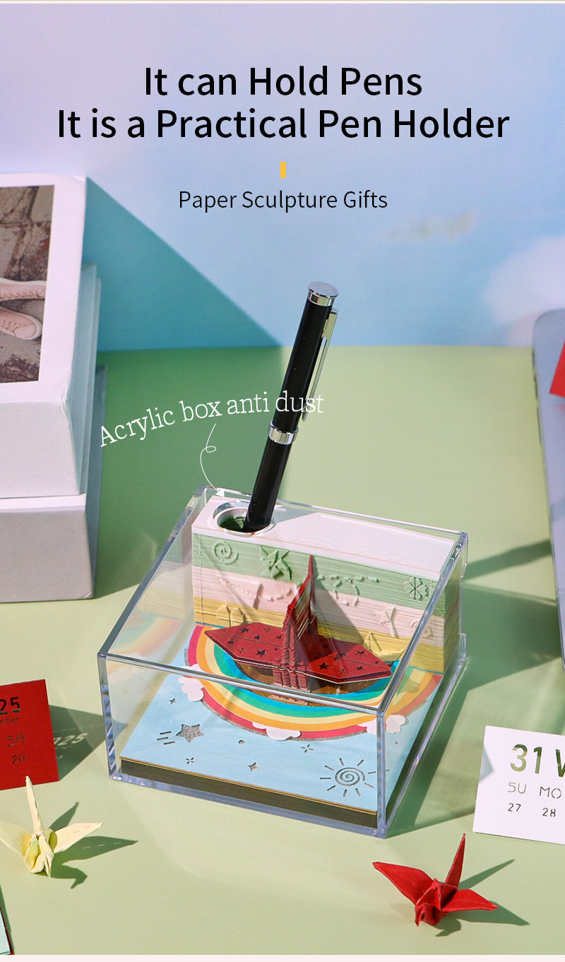 3D memo pads Origami Calendar 2025