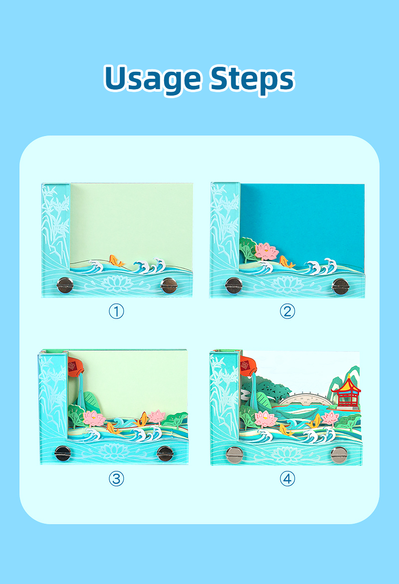 Dragon Boat Festival decorative pen container 3D Memo Pad