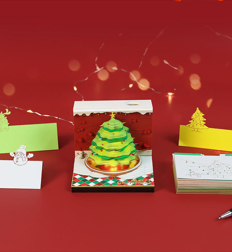 Christmas Tree 3D Memo Pad For Christmas decorations For Christmas Gift To Kid