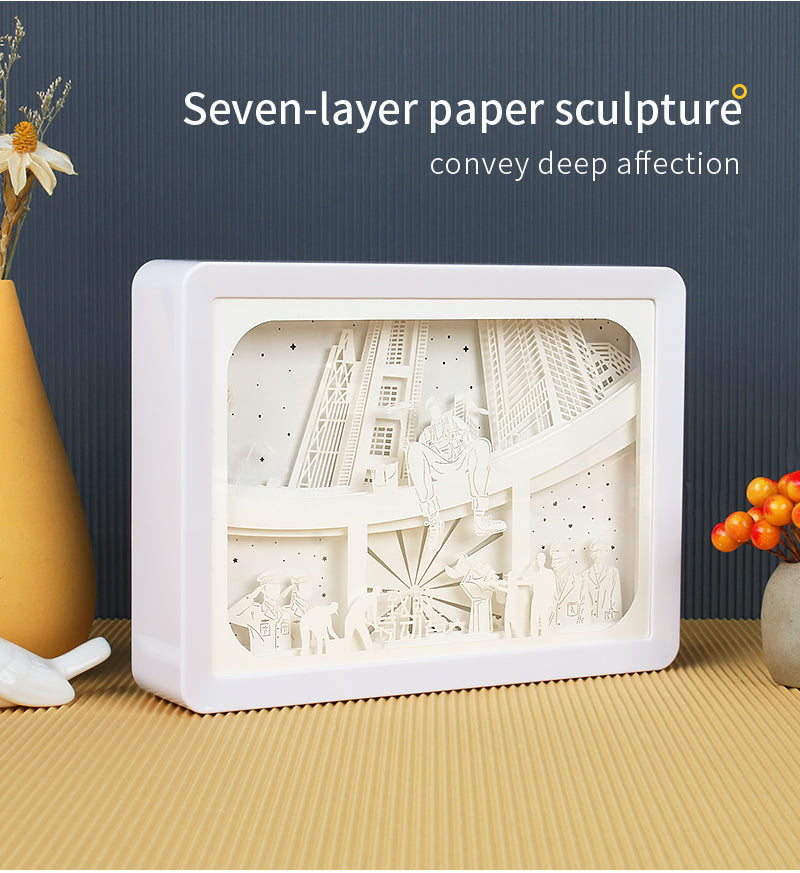 Prosperous City Builder Paper Carving Lamp
