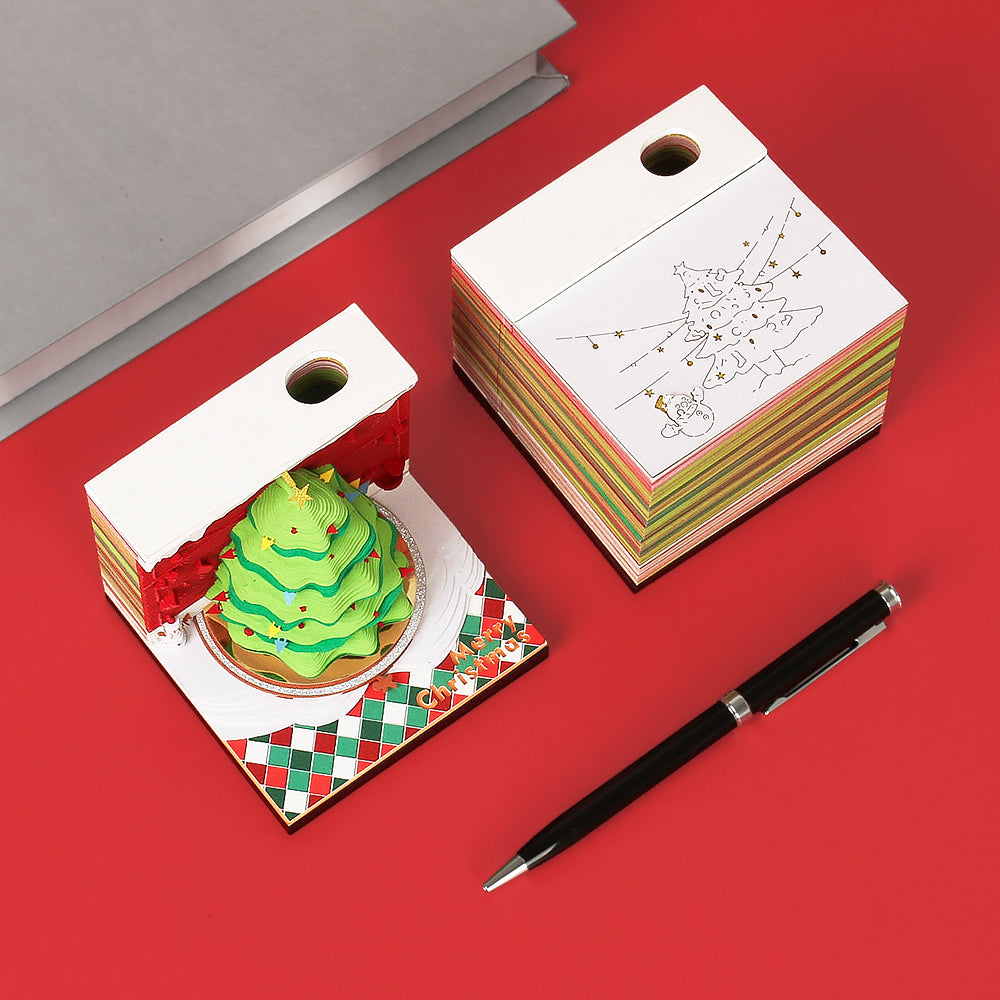 Christmas Tree 2024 Calendar 3D Memo Pad