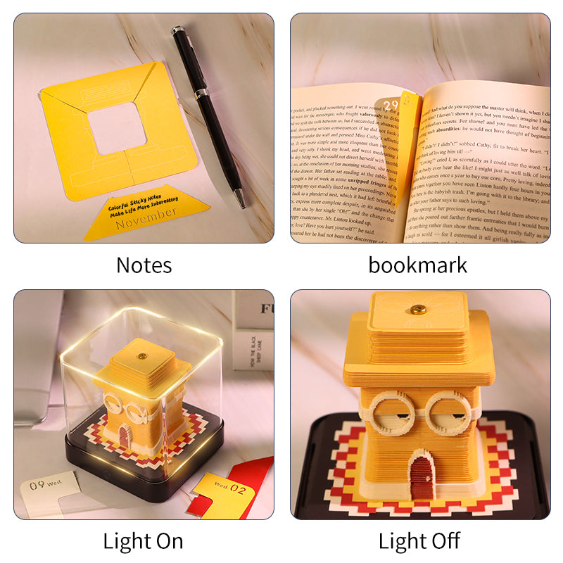 Astonished Face Emoji 3D Model Hand Torn Memo Pad With Daily Calendar 2026