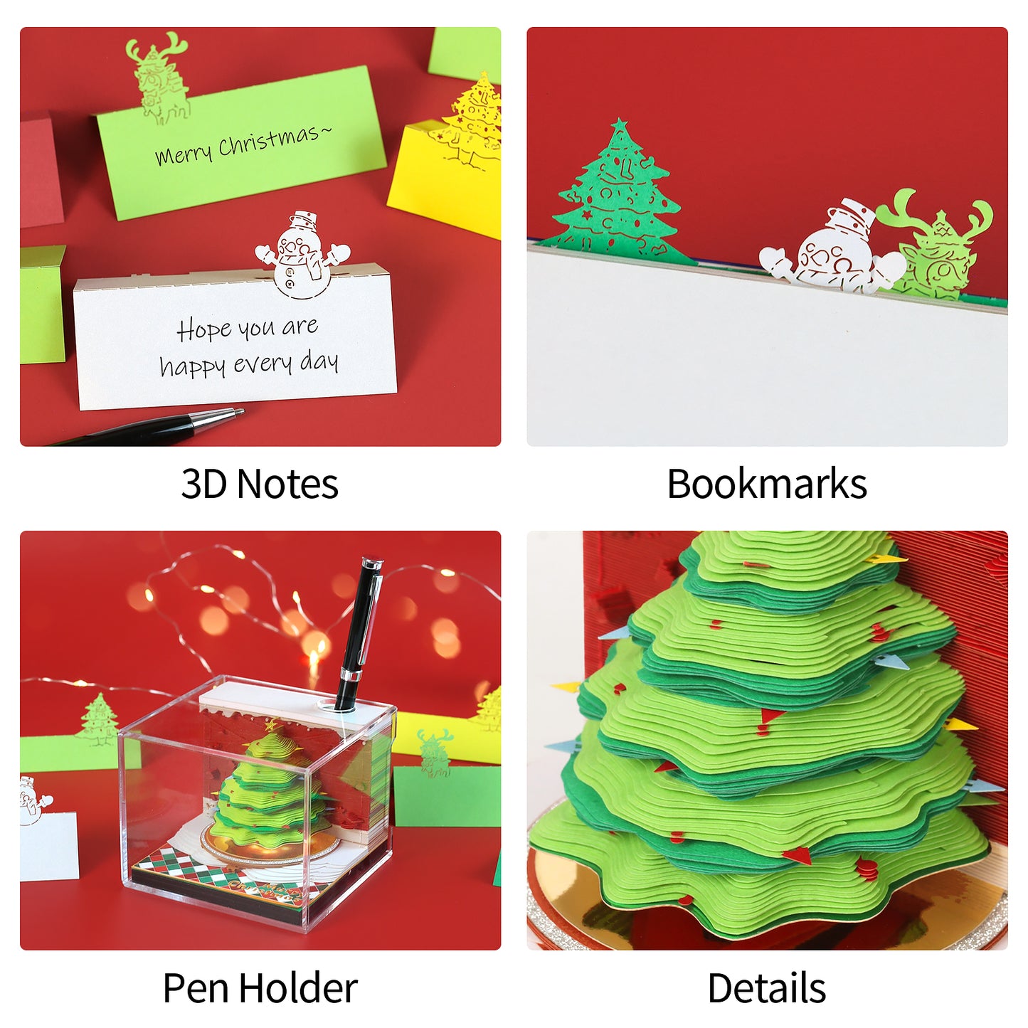 Christmas Tree 2024 Calendar 3D Memo Pad