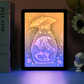 Totoro Anime Light Box Paper Craving Lamp（Black Shadow Box Frame）