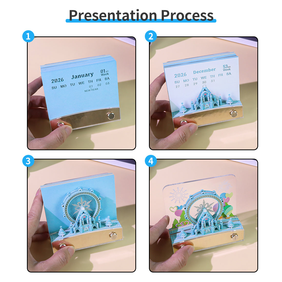 Ice And Snow World'S Ferris Wheel（weekly calendar）3D Memo Pad