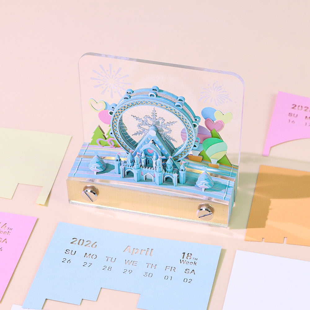 Ice And Snow World'S Ferris Wheel（weekly calendar）3D Memo Pad