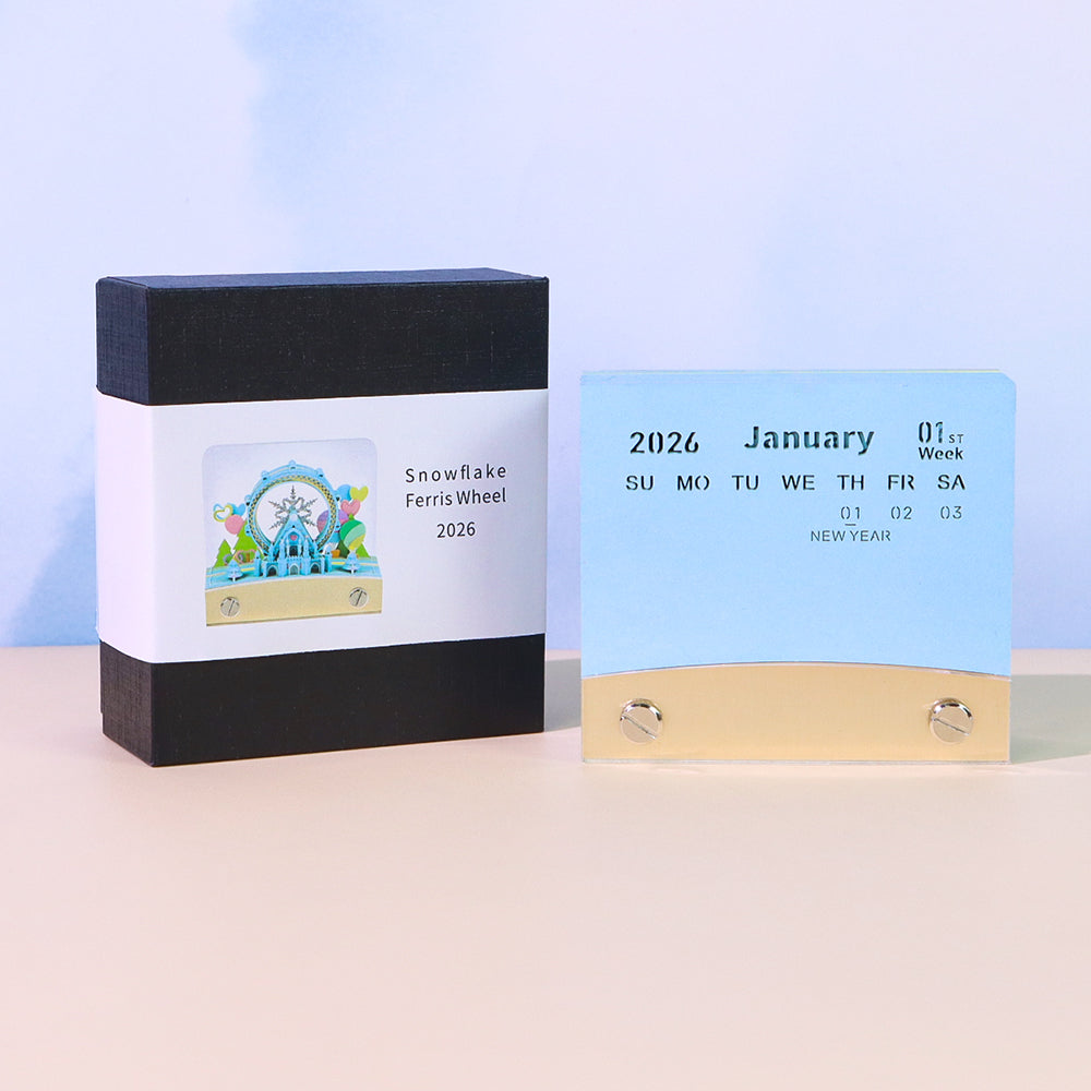 Ice And Snow World'S Ferris Wheel（weekly calendar）3D Memo Pad