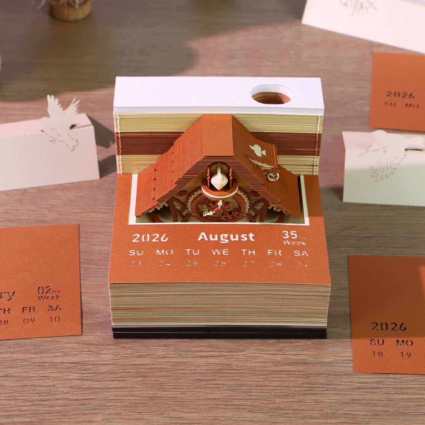 Cuckoo 3D Model Hand Torn Memo Pad With Weekly Calendar 2026
