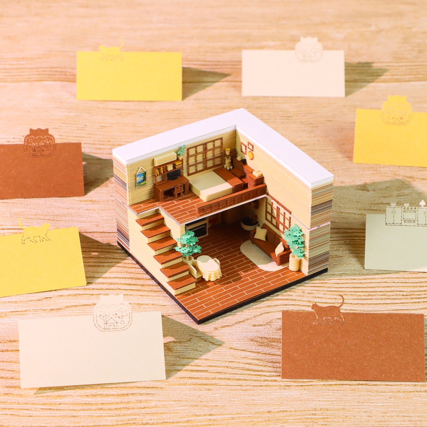 Sweet Home Room Diorama Hand Tear off 3D Memo Pad