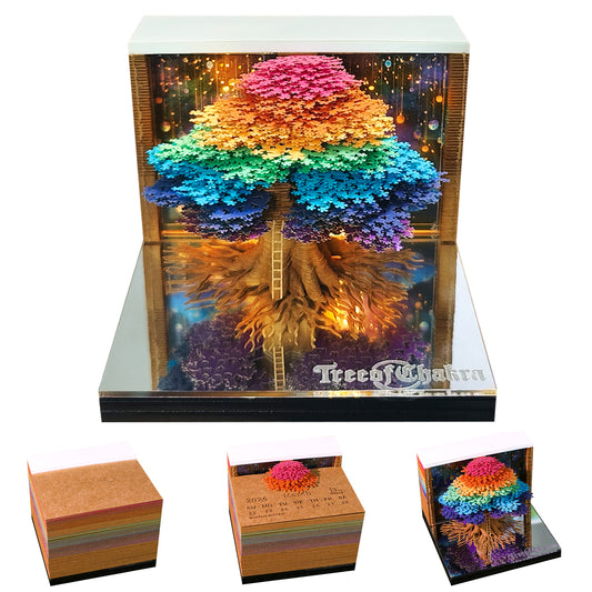 Tree of Chakra（Tree of Life） 3D Memo Pad With Calendar