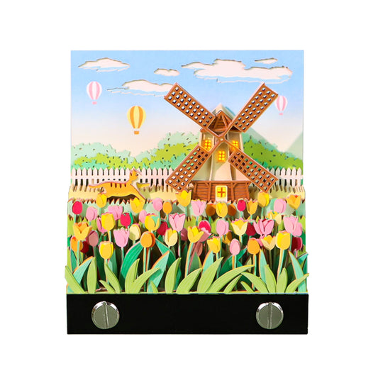 Windmill and Flowers 3D Memo Pad（3D Calendar 2026）