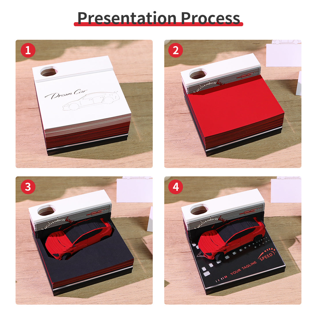 Sports Car 3D Memo Pad