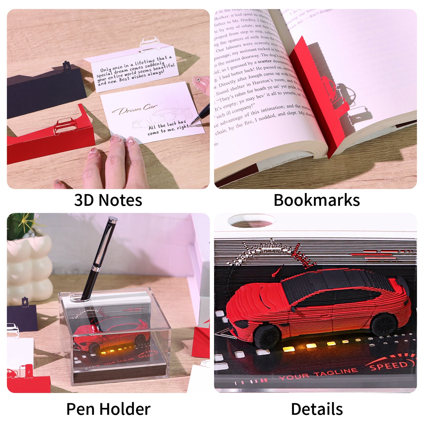 Sports Car 3D Memo Pad