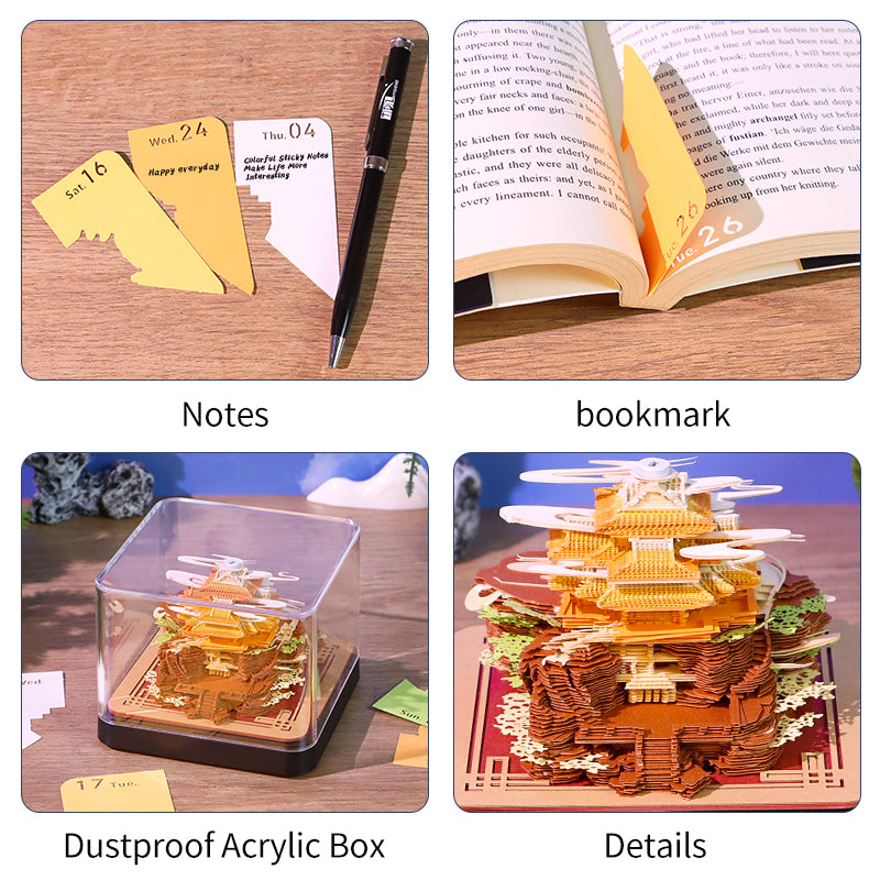 Temple On The Top of Mountain 3D Memo Pad