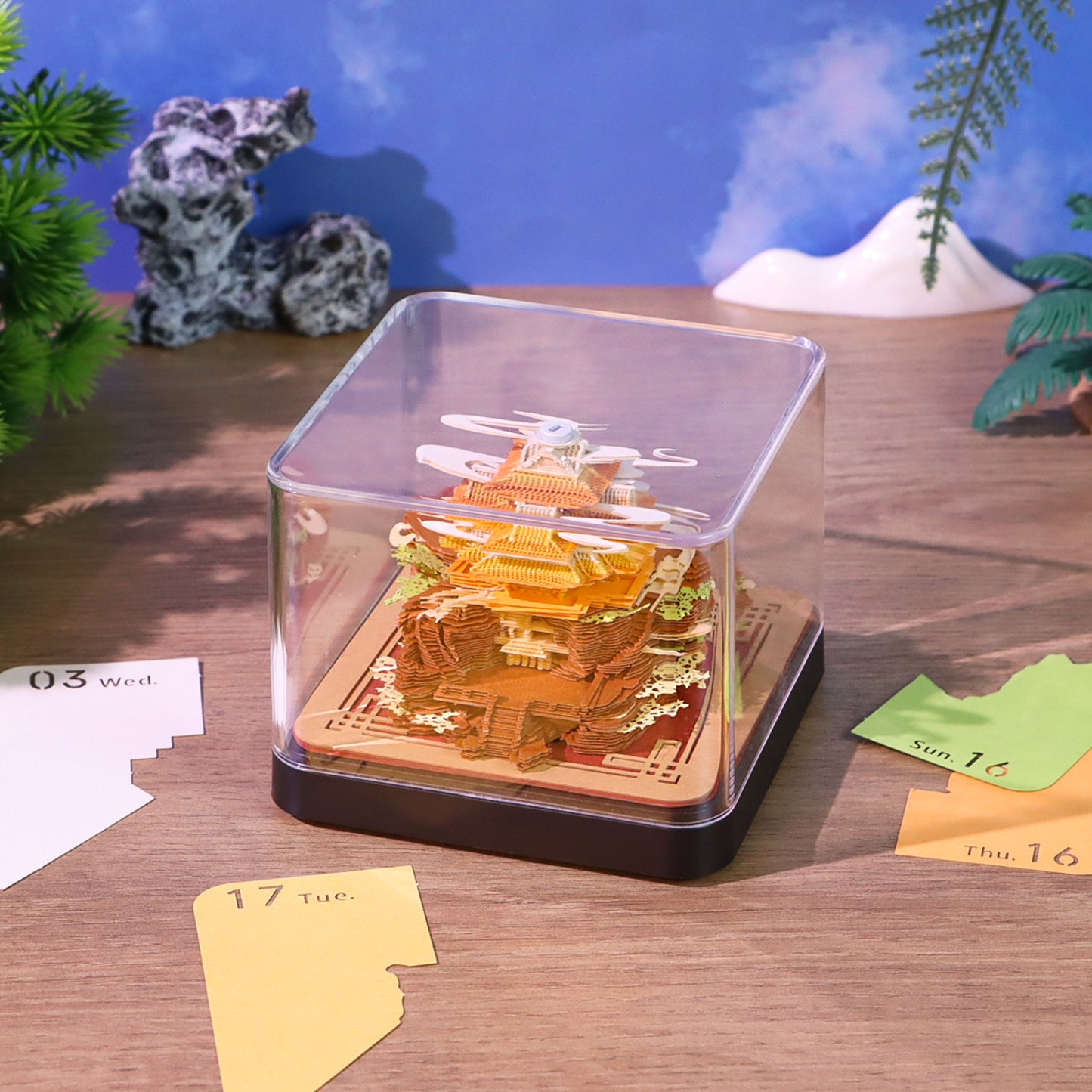 Temple On The Top of Mountain 3D Memo Pad