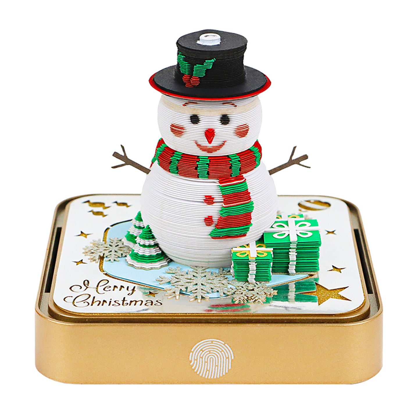 Christmas Snowman 3D Model Hand Torn Memo Pad With Daily Calendar 2026