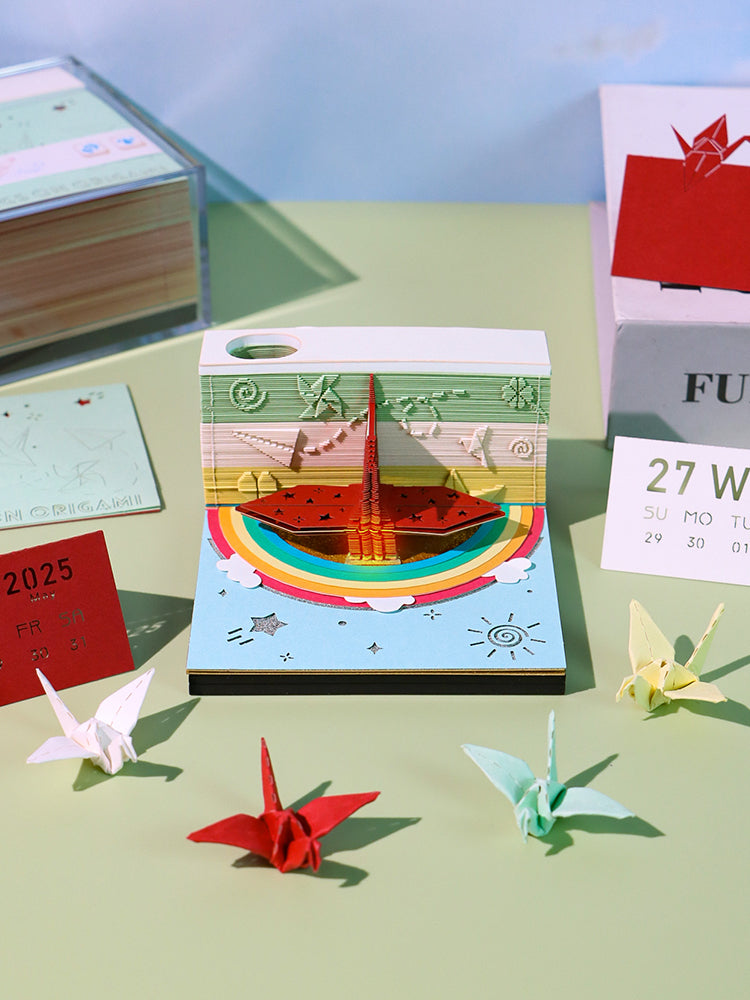 3D memo pads Origami Calendar 2025