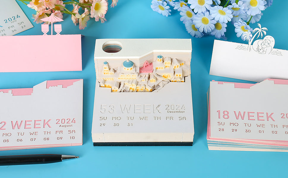 2024 Santorini Weekly Calendar