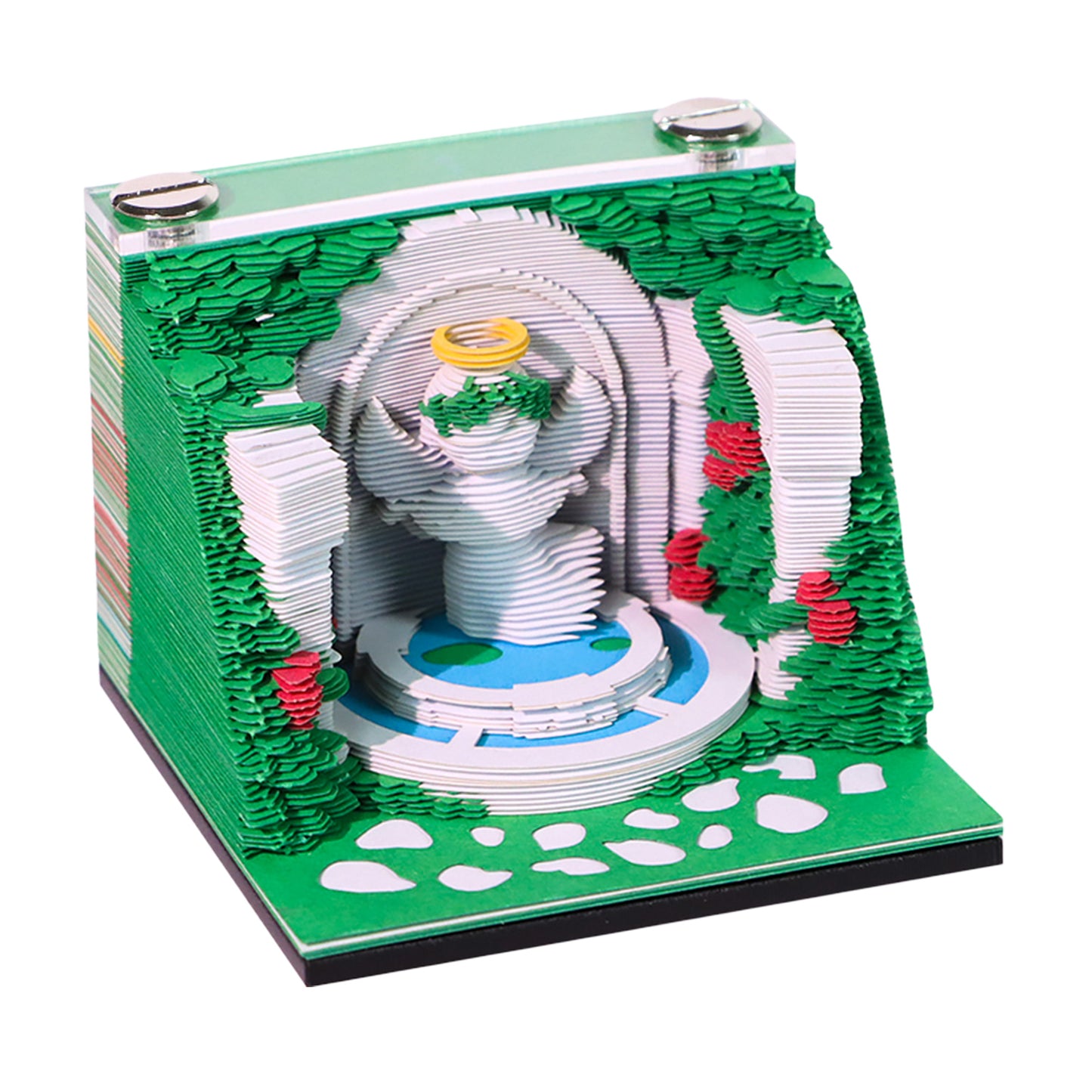 Leaning Tower of Pisa/Angel Wishing Fountain/Retro House 3D Miniature Model Hand Tear Off Memo Pad