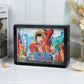 The One Piece Anime Light Box Paper Craving Lamp（Black Shadow Box Frame）