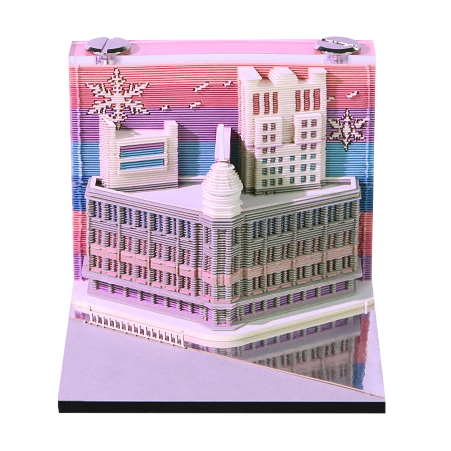 City Landmark Building Church 3D Miniature Model Hand Tear Off Memo Pad
