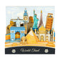 Travel around the Wolrd Famous Landmark Hand Tear off 3D Calendar Memo Pad with Light