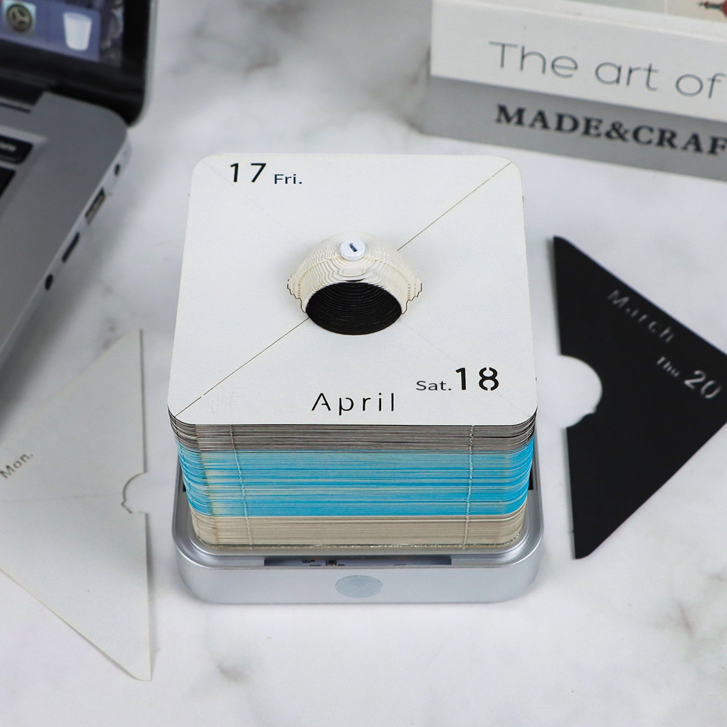 Spacewalker 3D Model Hand Torn Memo Pad With Daily Calendar 2026 and Light