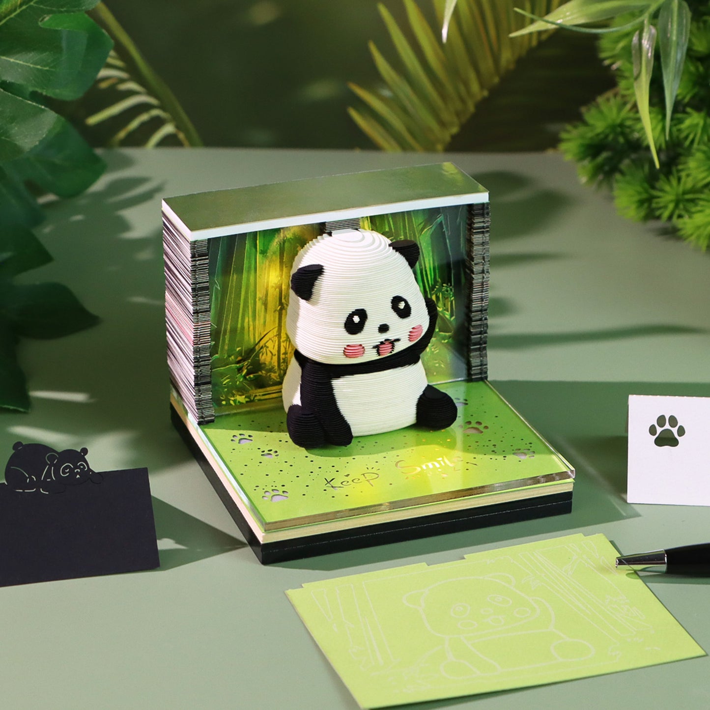 Smile Cute Panda 3D Memo Pad